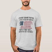 アメリカの破壊 – アメリカ国旗のTシャツ Tシャツ (正面)