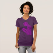 アメリカの祈りの言葉の女性(ピンクのナス) Tシャツ (正面フル)
