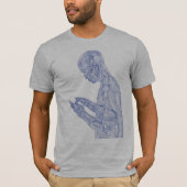 アメリカの祈りの言葉(海軍とのヒースの灰色) Tシャツ (正面)