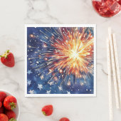 アメリカの祝祭。星と花火。ナプキン スタンダードランチョンナプキン (インサイチュ)