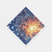 アメリカの祝祭。星と花火。ナプキン スタンダードランチョンナプキン (角)