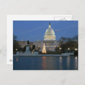アメリカの祝Capitolの写真 シーズンポストカード (正面/裏面)