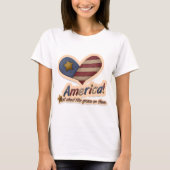 アメリカの神は愛国心が強いTheeの彼の優美を取除きました Tシャツ (正面)