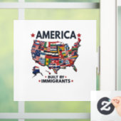 アメリカの移民によって建てられた愛国的なアメリカ人 ウィンドウサイン (ホーム)