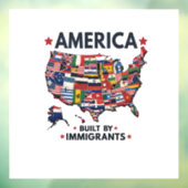 アメリカの移民によって建てられた愛国的なアメリカ人 ウィンドウサイン (シート3)