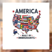 アメリカの移民によって建てられた愛国的なアメリカ人 ウィンドウサイン (シート2)