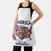 アメリカの移民によって建てられた愛国的なアメリカ人 エプロン (インサイチュ)