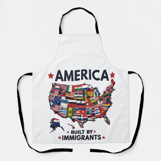 アメリカの移民によって建てられた愛国的なアメリカ人 エプロン (正面)