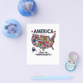 アメリカの移民によって建てられた愛国的なアメリカ人 チラシ (シングル)