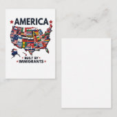 アメリカの移民によって建てられた愛国的なアメリカ人 ノートカード (正面/裏面)