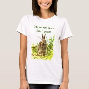 アメリカの種類のバニーウサギのワイシャツを再度作って下さい Tシャツ