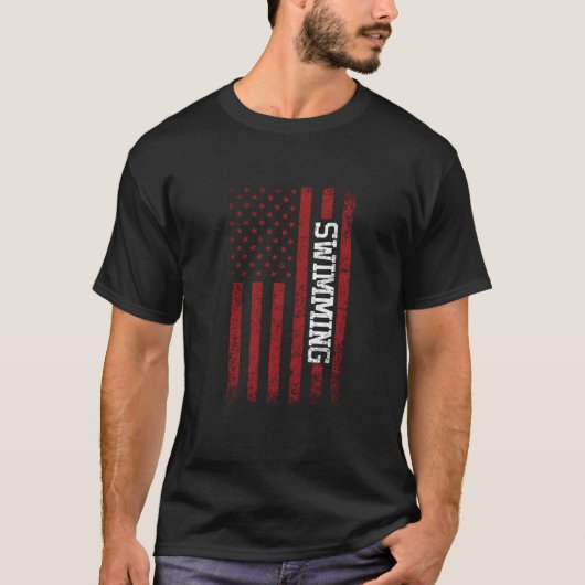 アメリカの競技用泳ぐ人スイミングチームSwim C Tシャツ (正面)
