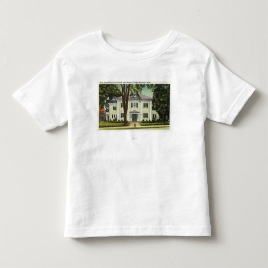 アメリカの第1師範学校の眺め トドラーTシャツ (正面)