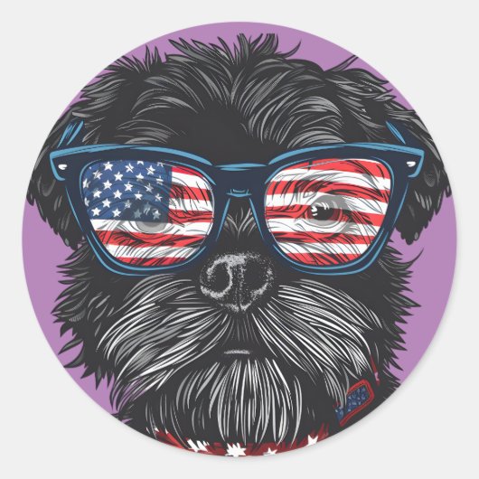 アメリカの第4七月犬 ラウンドシール (正面)