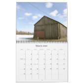 アメリカの納屋 カレンダー (3月 2026)