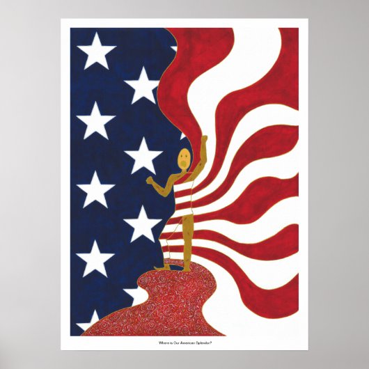 アメリカの素晴らしさはどこにある？-プリント ポスター (正面)