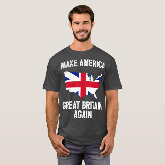 アメリカの素晴らしイギリスを再び贈おもしろいり物 Tシャツ (正面フル)