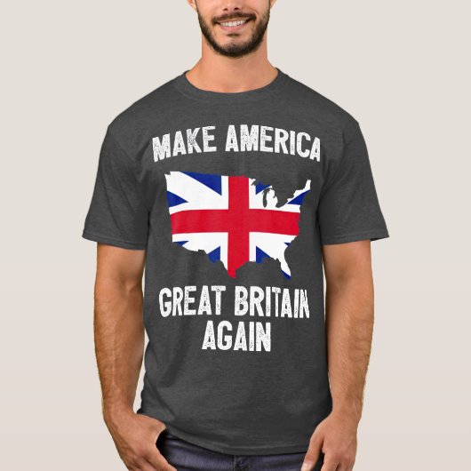 アメリカの素晴らしイギリスを再び贈おもしろいり物 Tシャツ (正面)