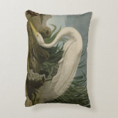 アメリカの素晴らしオードボンバード、ホワイトヘロン、エグレト アクセントクッション (裏面(縦))