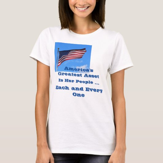アメリカの素晴らし資産Tシャツ Tシャツ (正面)