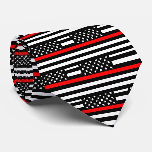 アメリカの細い赤い線のグラフィック装飾 ネクタイ (ロール)