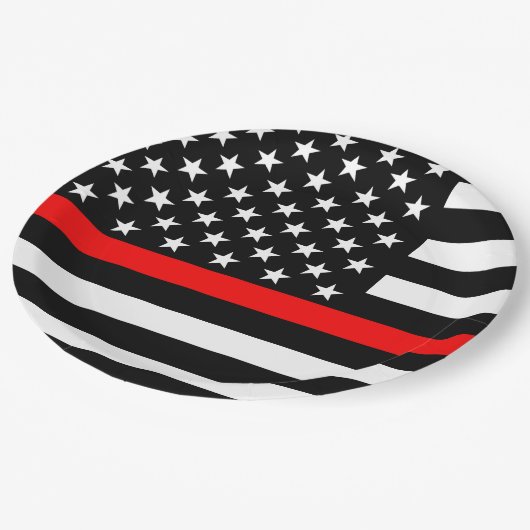 アメリカの細い赤線の記号 ペーパープレート (アングル)