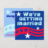 アメリカの結婚式場面のご案内 招待状 (正面/裏面)