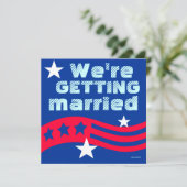 アメリカの結婚式場面のご案内 招待状 (スタンド正面)