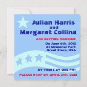 アメリカの結婚式場面のご案内 招待状 (裏面)