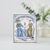 アメリカの給料を支払う ポストカード (スタンド正面)