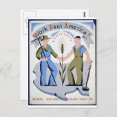 アメリカの給料を支払う ポストカード (正面/裏面)