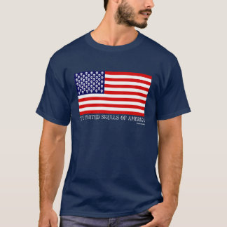 アメリカの統一されたなスカル Tシャツ
