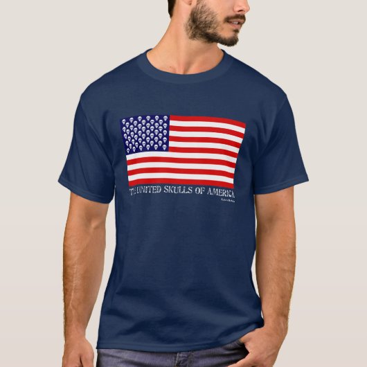 アメリカの統一されたなスカル Tシャツ (正面)