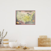 アメリカの絵図 – 漫画のスケッチ ポスター (キッチン)