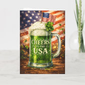 アメリカの緑のビールに乾杯！セントパトリックデーのアート カード (裏面)