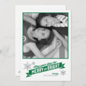 アメリカの緑の玄関ひさしの休日の写真カード シーズンカード (正面/裏面)