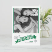 アメリカの緑の玄関ひさしの休日の写真カード シーズンカード (スタンド正面)