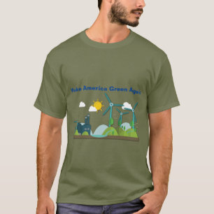 アメリカの緑のTシャツを再度作って下さい Tシャツ