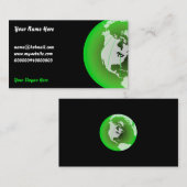 アメリカの緑地球、ここのあなたの名前、 名刺 (正面/裏面)