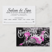 アメリカの美しいのアポイントメントのメモ 予約カード (正面/裏面)