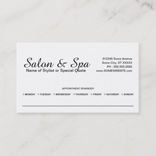 アメリカの美しいのアポイントメントカード 予約カード (正面)