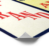 アメリカの美しいアイアトモールクランベリーブランドラベル ポスター (角)