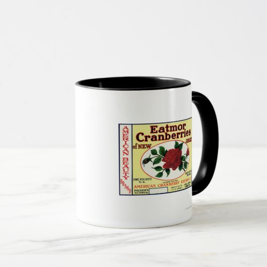 アメリカの美しいアイアトモールクランベリーブランドラベル マグカップ (正面右)