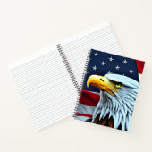 アメリカの美しい愛国心のイーグル国旗のノート ノートブック (内部)