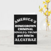 アメリカの自家製の犯罪者D.トランプは彼をAに入れた カード (黄色い花)