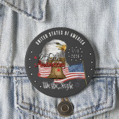 アメリカの自由と鷲 250周年 缶バッジ