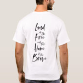 アメリカの自由な7月4日Tシャツの土地 Tシャツ (裏面)