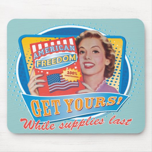 アメリカの自由のレトロのマウスパッド マウスパッド (正面)