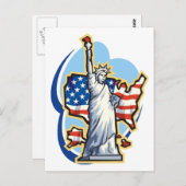 アメリカの自由の女神 ポストカード (正面/裏面)