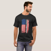 アメリカの自由の愛国者の中には王はいない Tシャツ (正面フル)